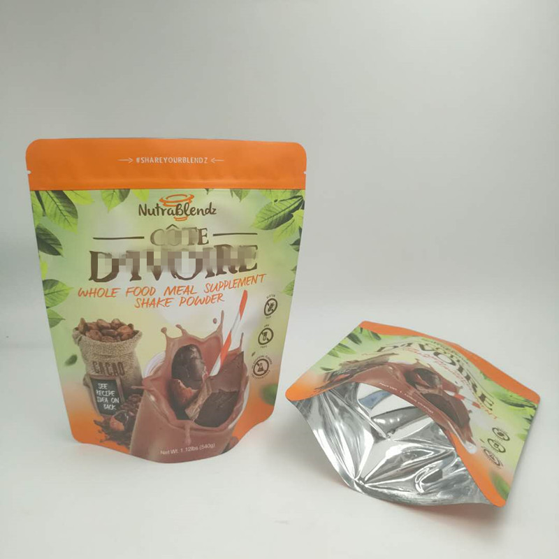 Food Grade Stand Up Zipper Pouch Gravnre Printing For Cookie Customized Size