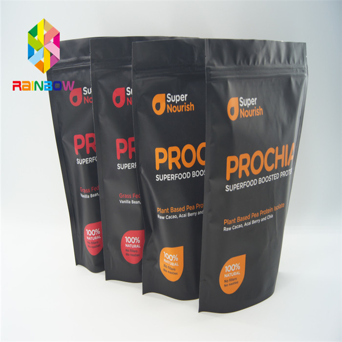 Customized Printing Stand Up Bags Tear Notches For Snacks / Candy / Biscuits