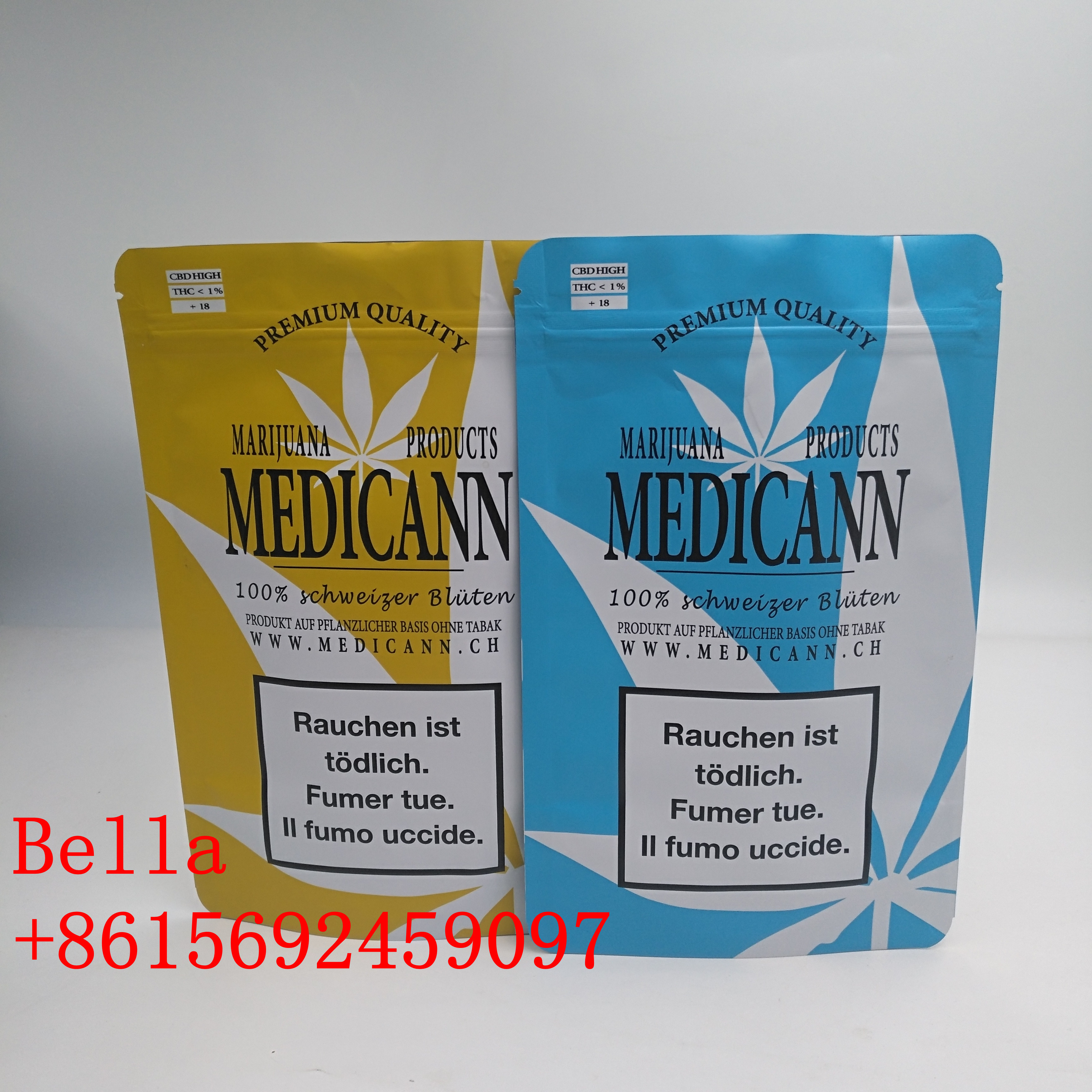 Heat Seal Plastic Pouches Packaging Three - Layer Laminated With Logo Printing