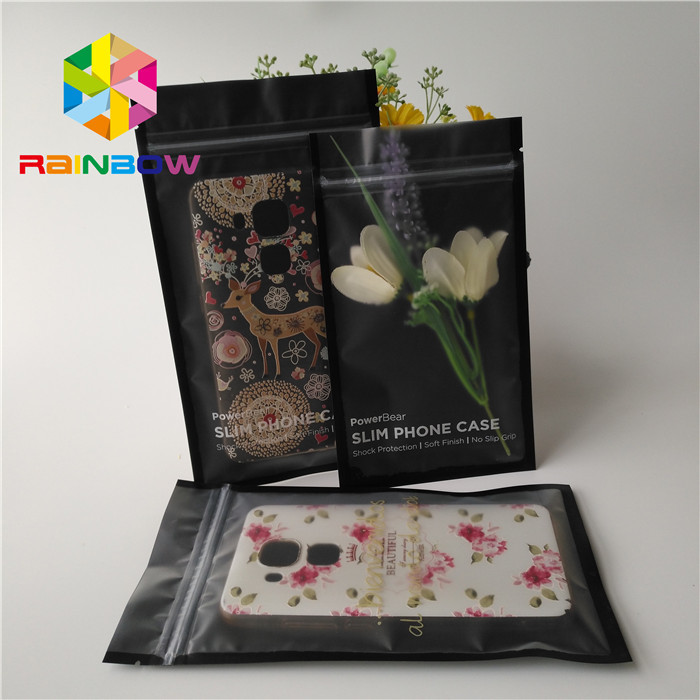 Noni Mobile Cable Plastic Pouches Packaging Non Leakage With Top Zip Locker