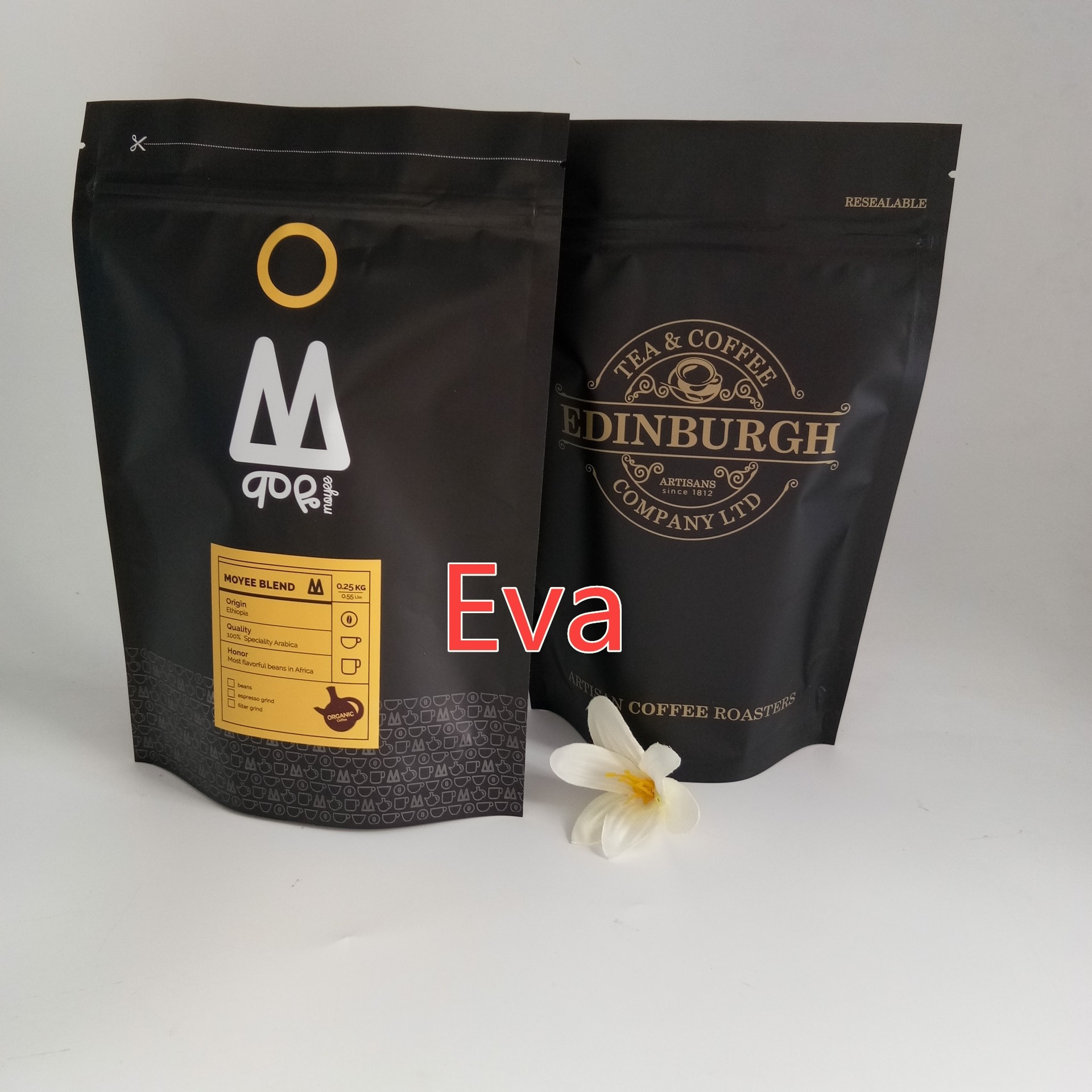 FDA Approved Tea Bags Packaging , Clear Stand Up Bags With Spout Tap