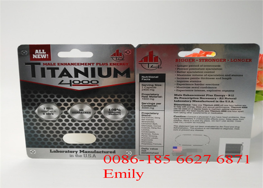 Customized Logo Blister Card Packaging PET Material For Male Enhancement Pills