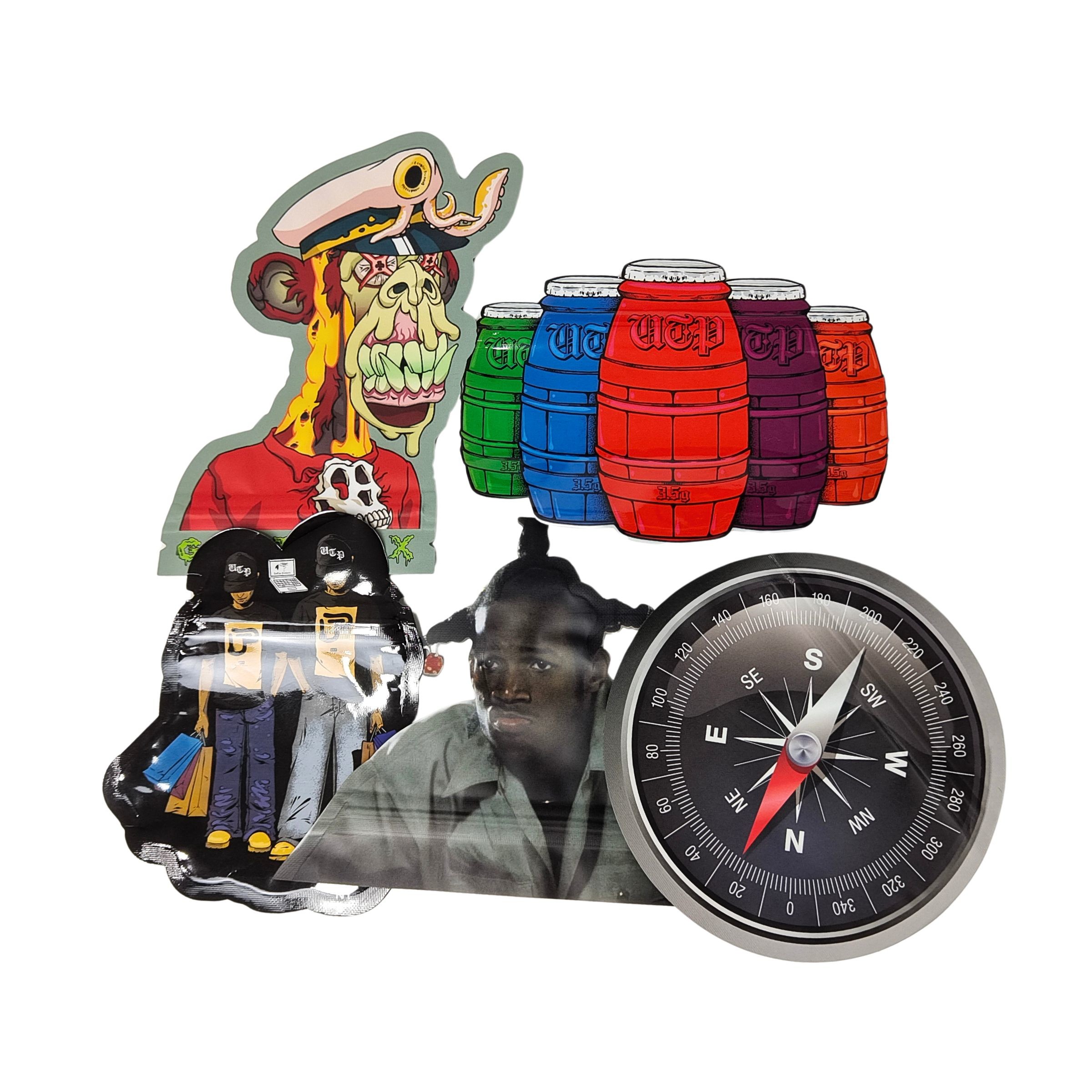 Edible 3.5g Mylar Bags Ziplock Special Shaped Candy Herb Biscuit Gummy Packaging