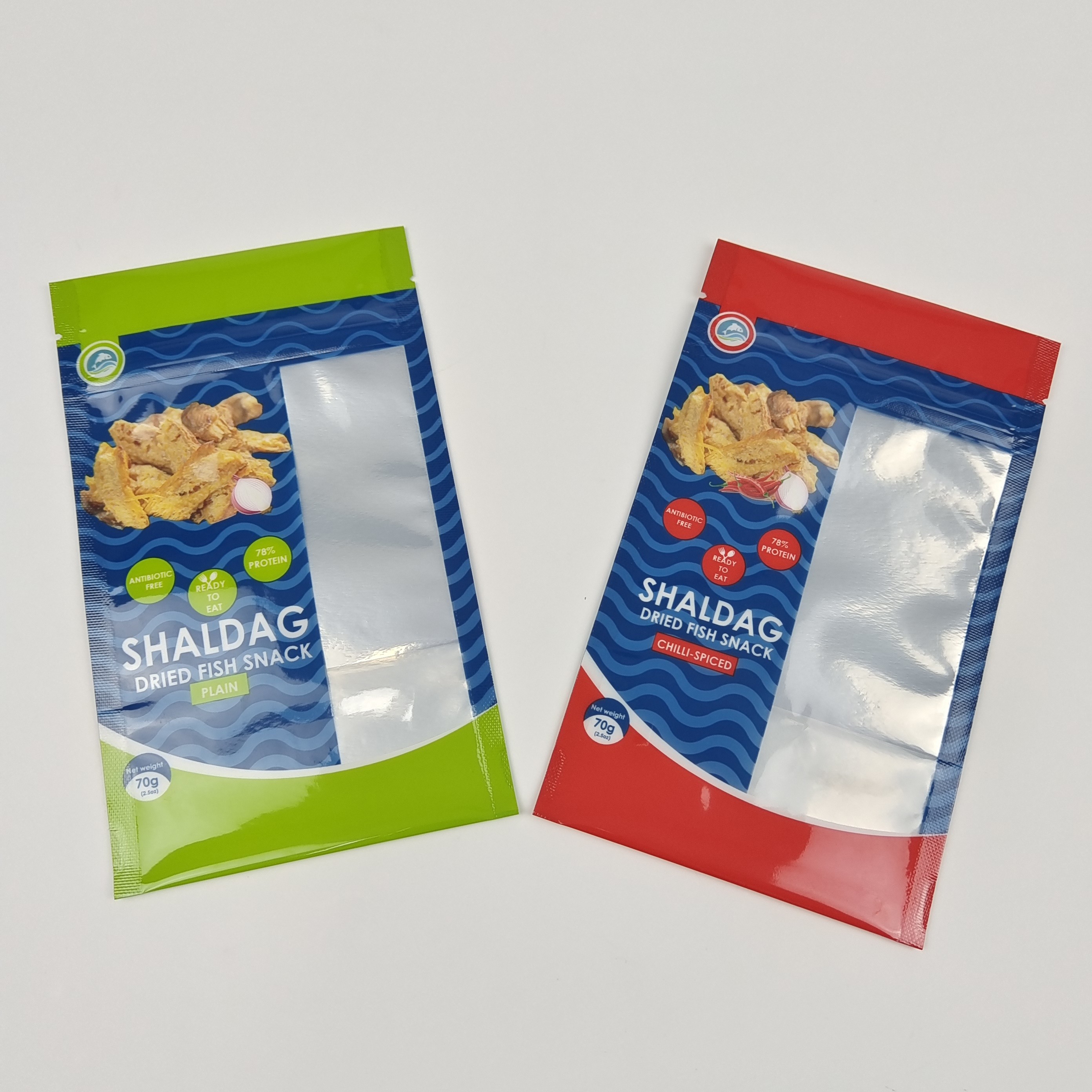 Digital Printed Snack Bag Packaging with Zipper Closure and Customized Size Stand Up Pouch