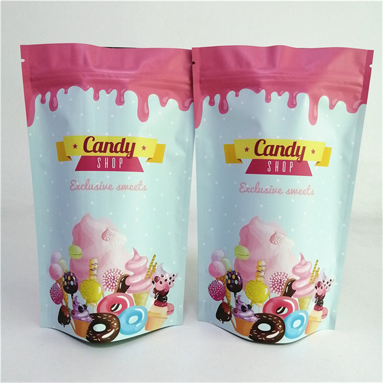 Smell Proof Custom Printed Food Grade Mylar Stand Up Pouch for Snack Packaging