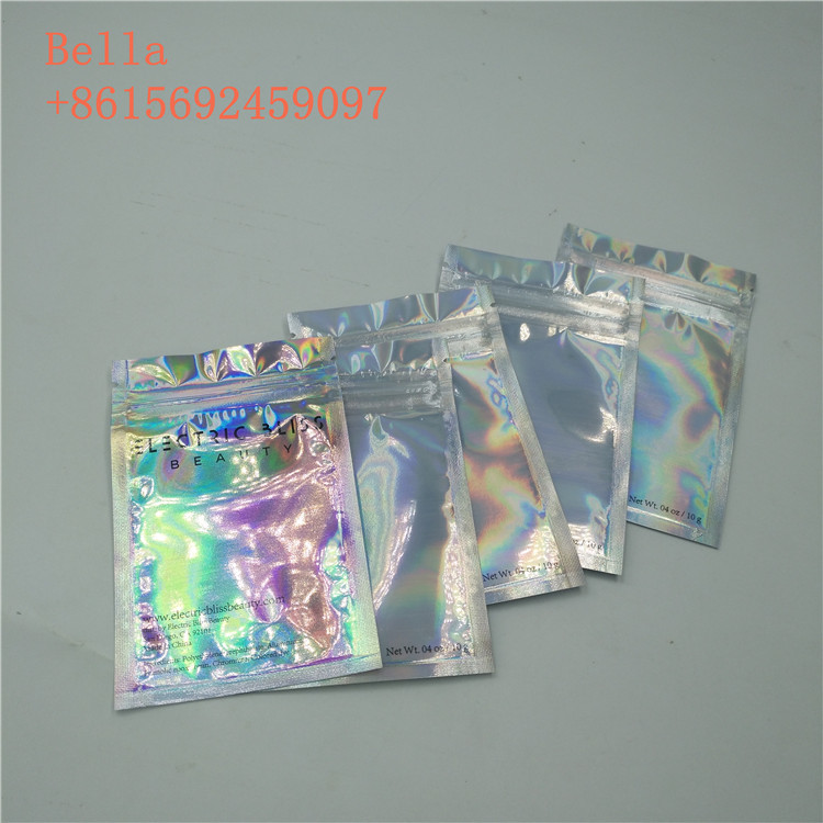 Three Side Seal Foil Pouch Packaging , Small Cosmetic Stand Up Bags With Zipper