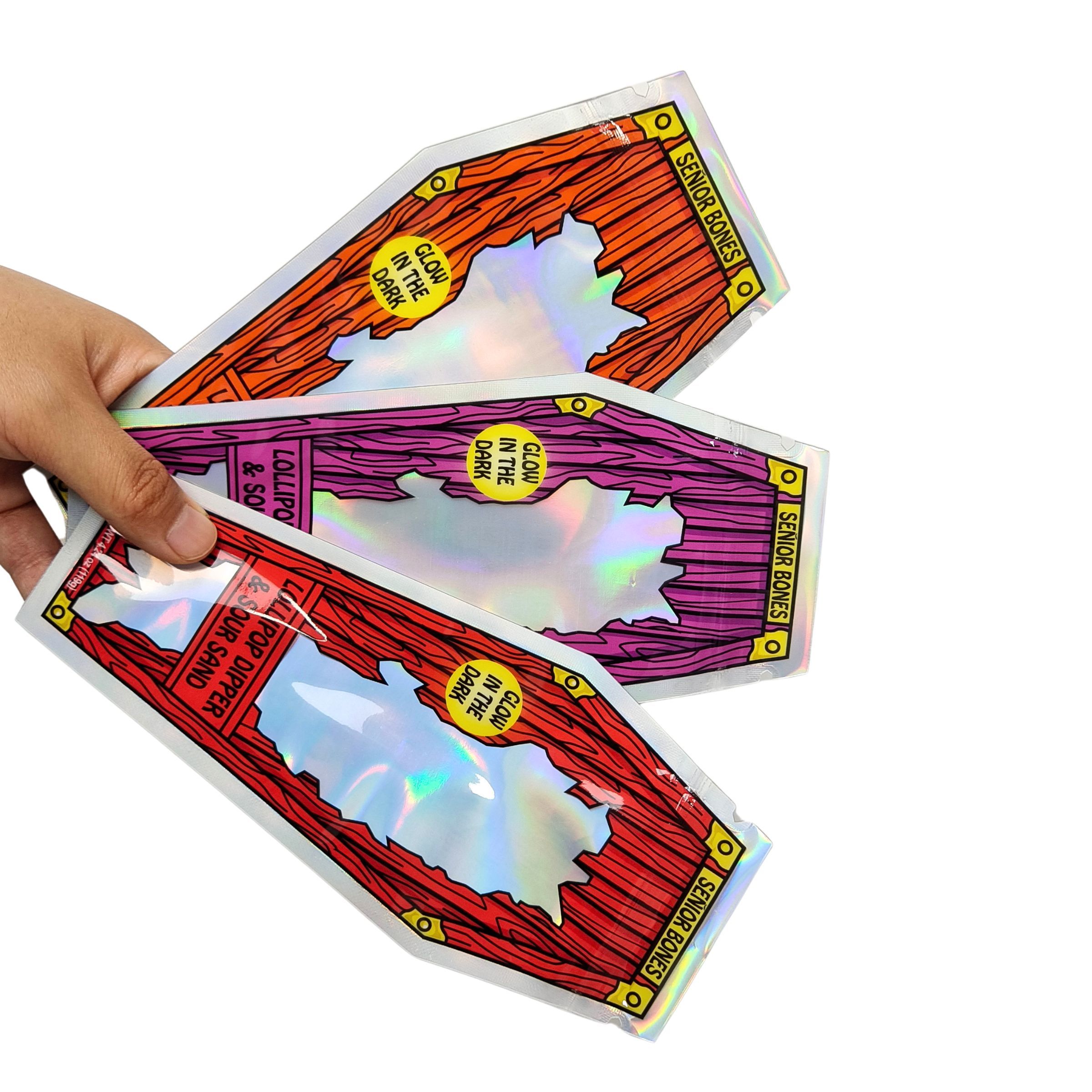 Tobacco Leaf  Candy Biscuit Gummy Dry Flower Herb Grabba Leaf Die Cut 3.5g Mylar Bags