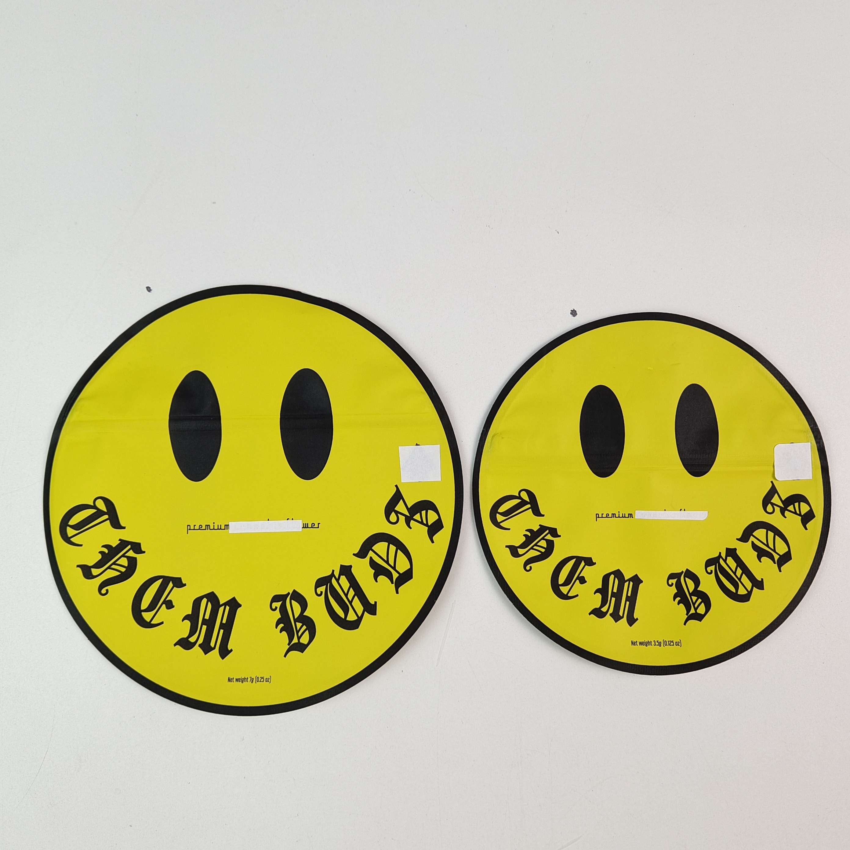 Irregular 3.5g 7g Mylar Bags With Zipper Inside Printing Aluminum Foil Smell Proof Edible Plastic Sachet