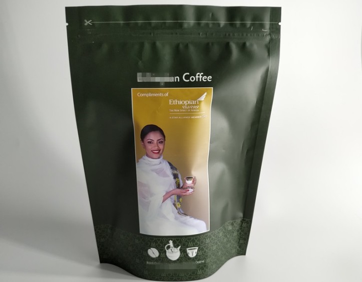 Laminated Custom Plastic Pouches Packaging Zipper Top Sealing With Valve