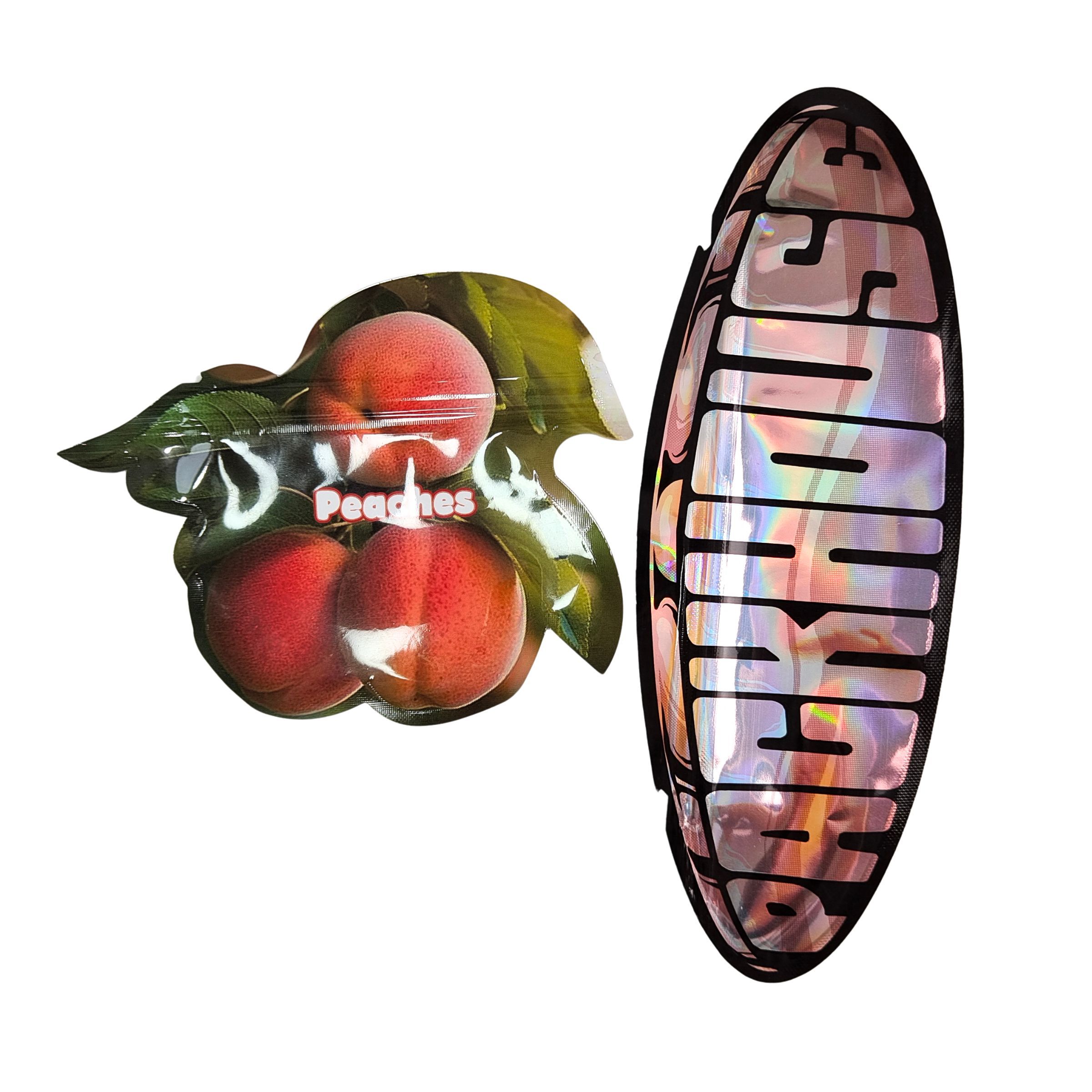 Inside Printed Mylar Bags Herb Tobacco Edible Gummy Cookie Packaging Glossy Heat Seal Special Shape Plastic Bags