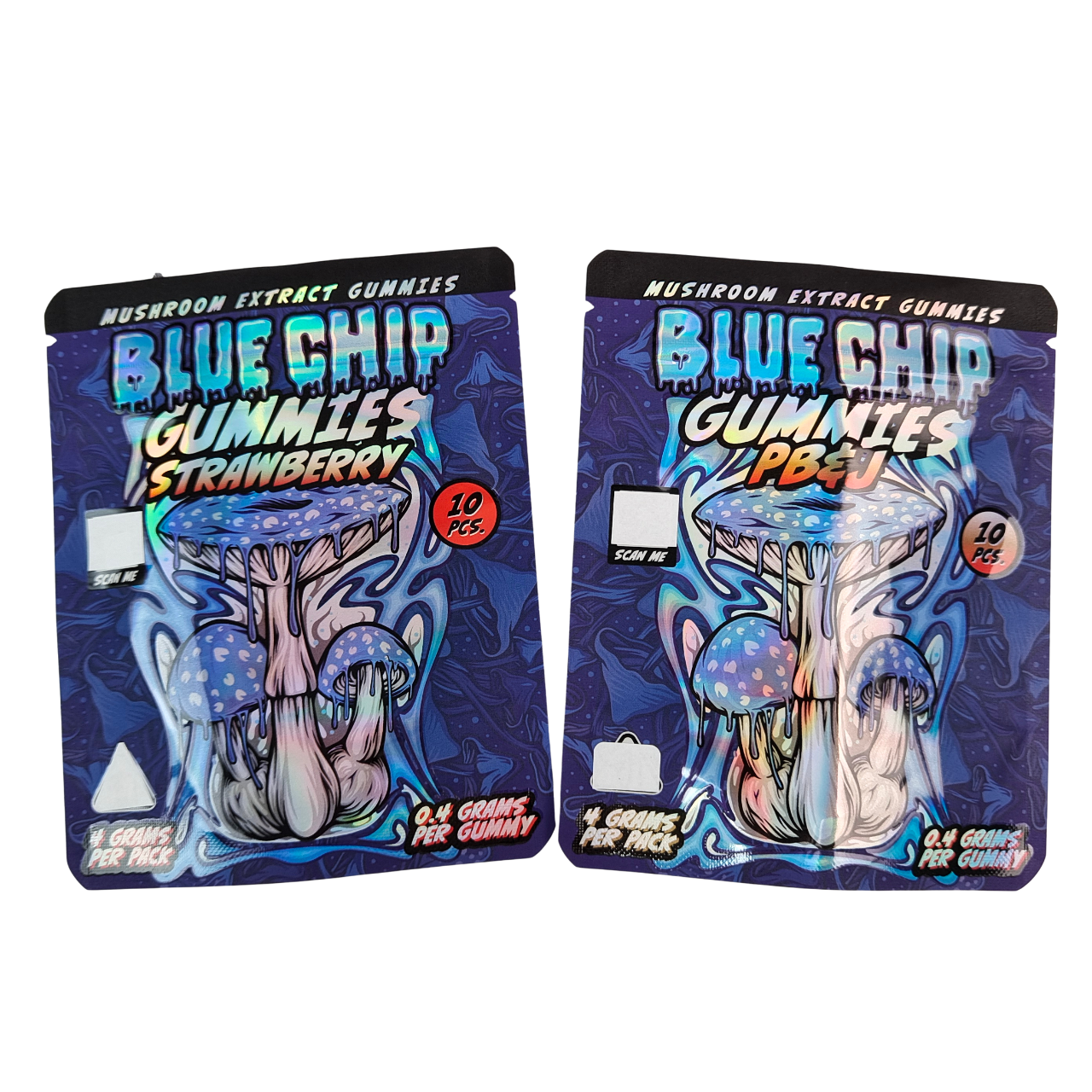 Die Cut Cali 3.5g 7g 14g 28g Mylar Bagsfor Gummies Chewing Gum Holographic Smell Proof Ziplock Bags