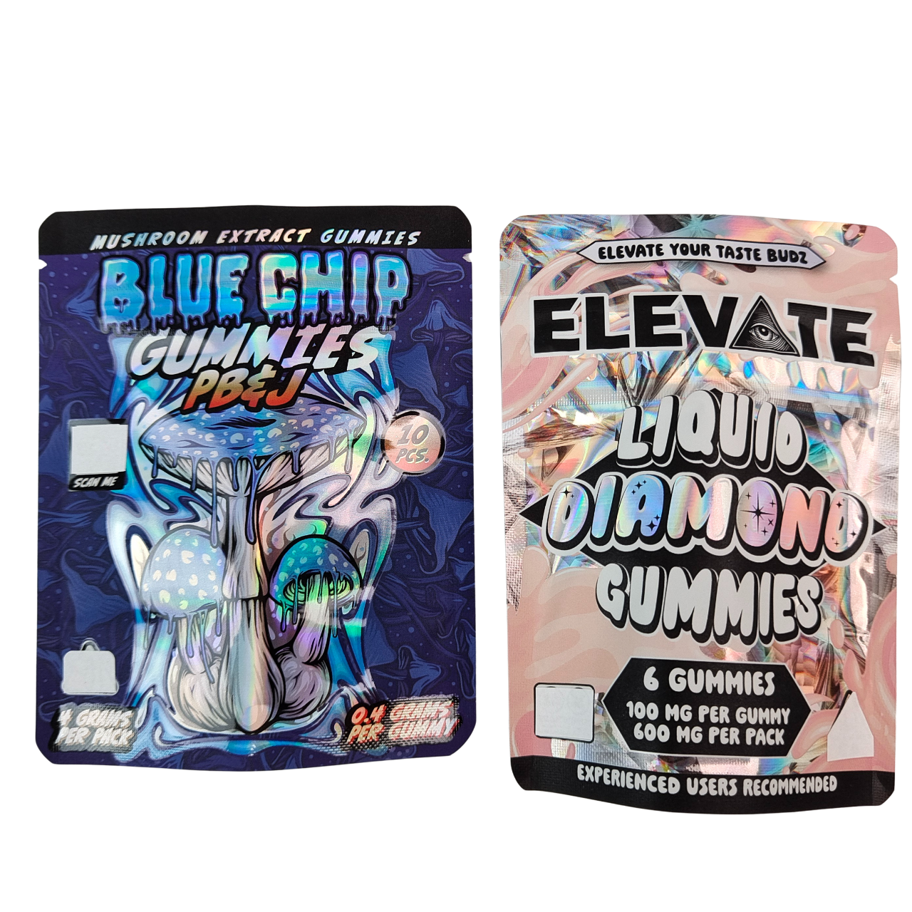 3.5g Mylar Bags Mushroom Extract Gummies Packaging Doypack Wtih Zipper Smell Proof Stand up Pouch