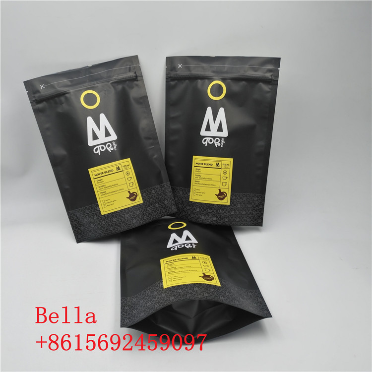 Foil Lined Kraft Paper Coffee Bags Recyclable Customized Thickness