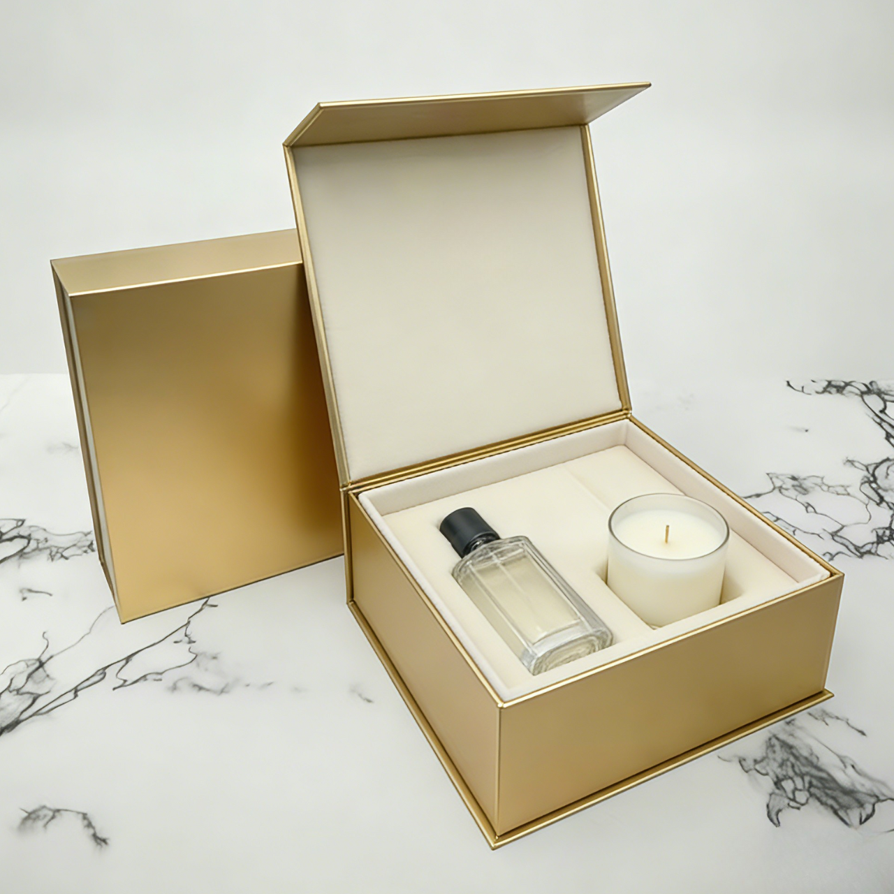 Custom Logo Luxury Large Matte Paperboard Biodegradable Magnetic Closure Folding Box Package for Cosmetic Packaging