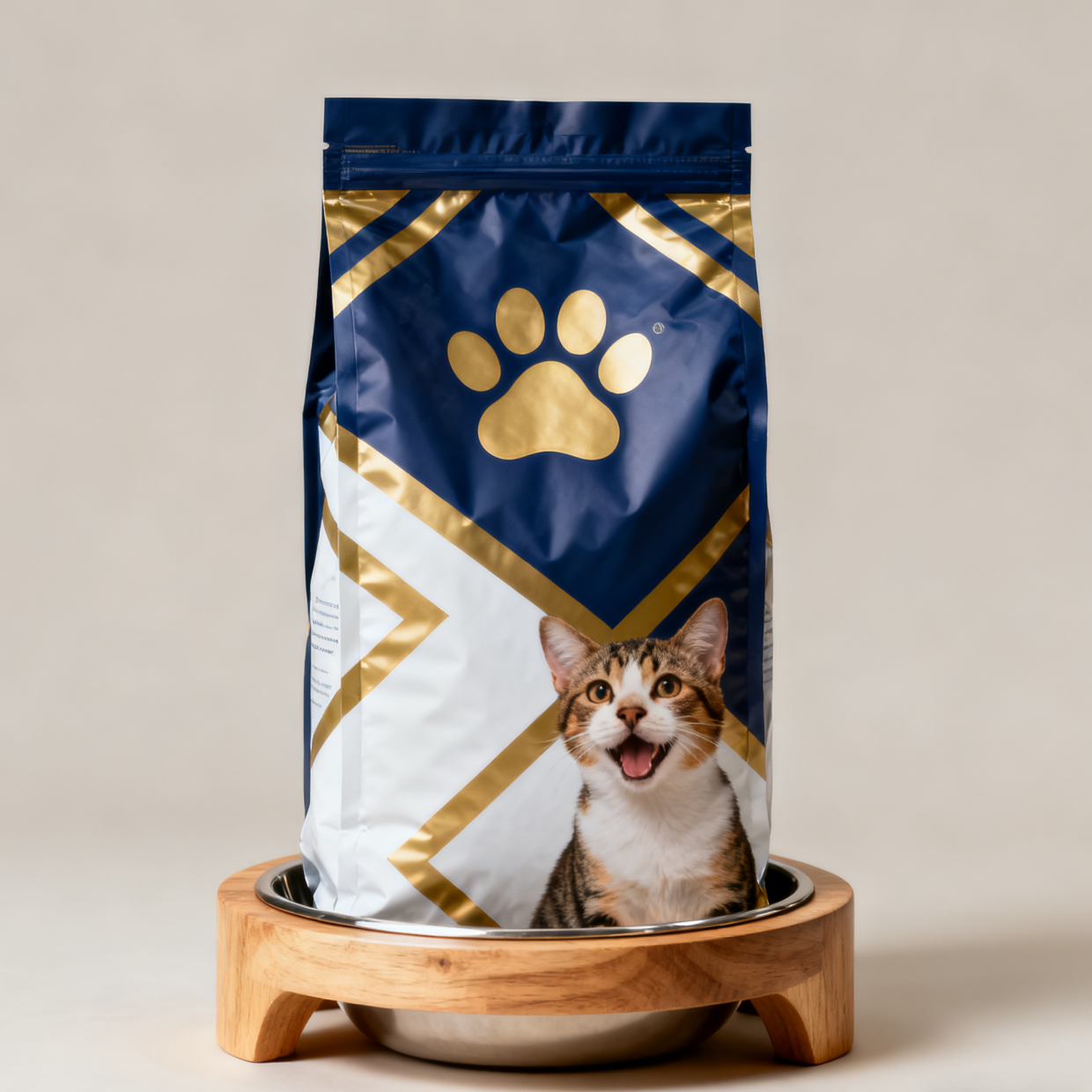 Custom Biodegradable Animal Feed Food Packaging Mylar Bags Side Gusset Pouch Dog Cat Pet Food Zipper Bag with Valve