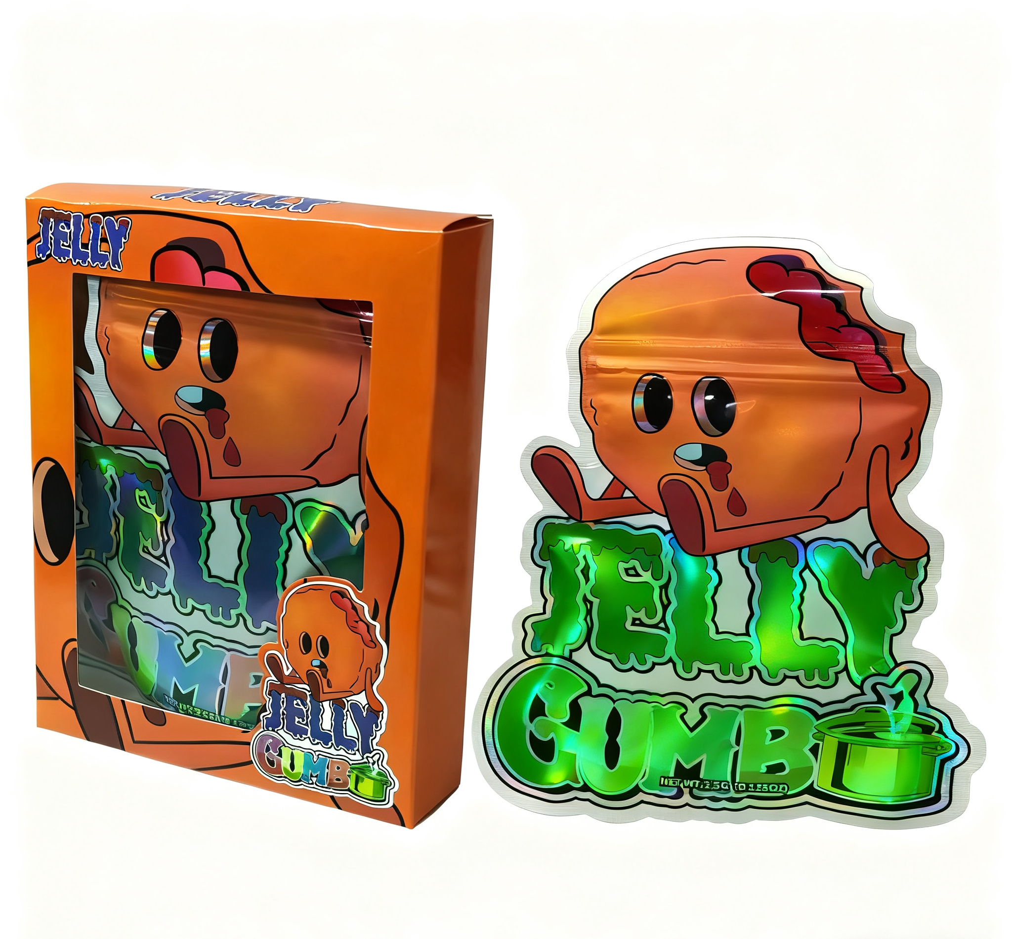 Custom Printed 3.5g Resealable Mylar Bags for Snack Packaging Stand Up Pouches