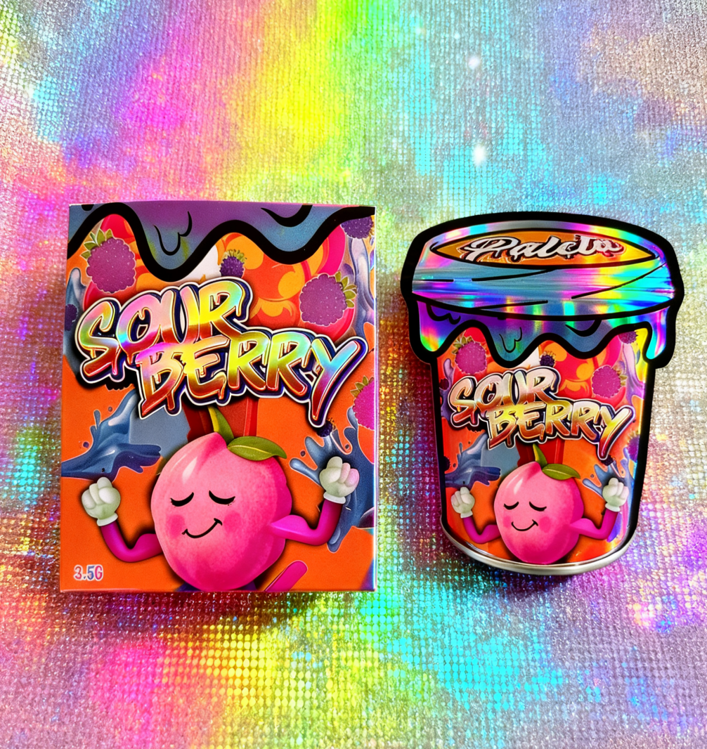  Holographic Box And Bag 3.5 Mylar Packaging Set Resealable 3.5g Edible Mylar Die Cut Bags With Display Cereal Boxes