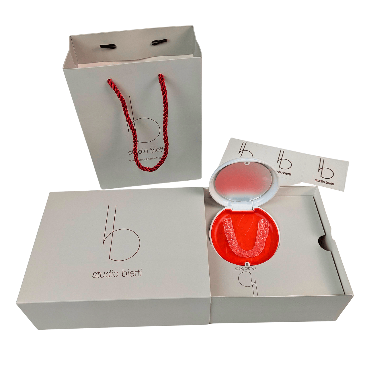 Custom Logo Print Dental Aligner Box with Magnetic Closure and 350g Thickness for Orthodontic Packaging