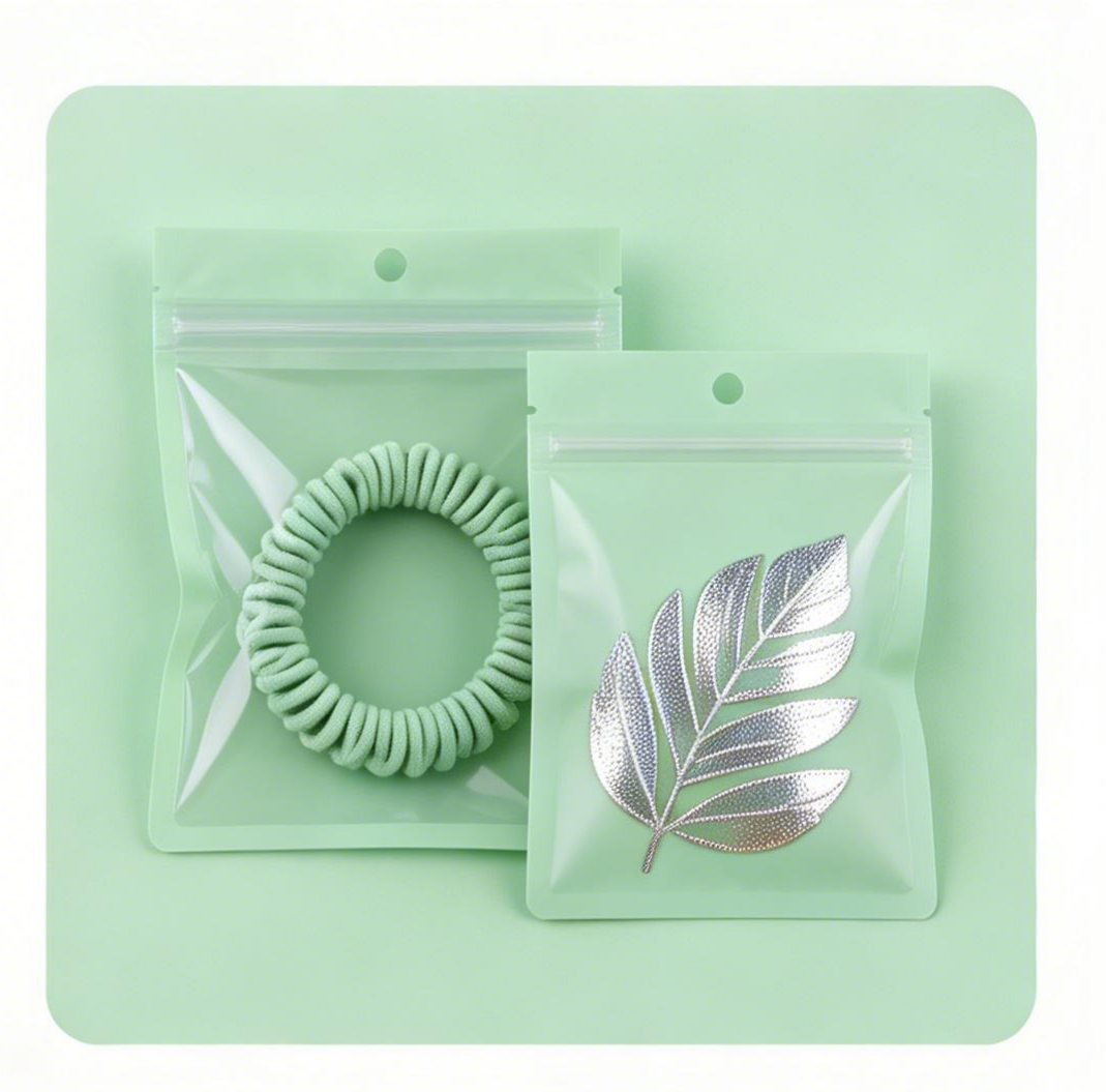 Customized PE Plastic Bags for Jewelry Earrings Recyclable Anti-Oxidation One Side Transparent Zipper Lock Storage Bag