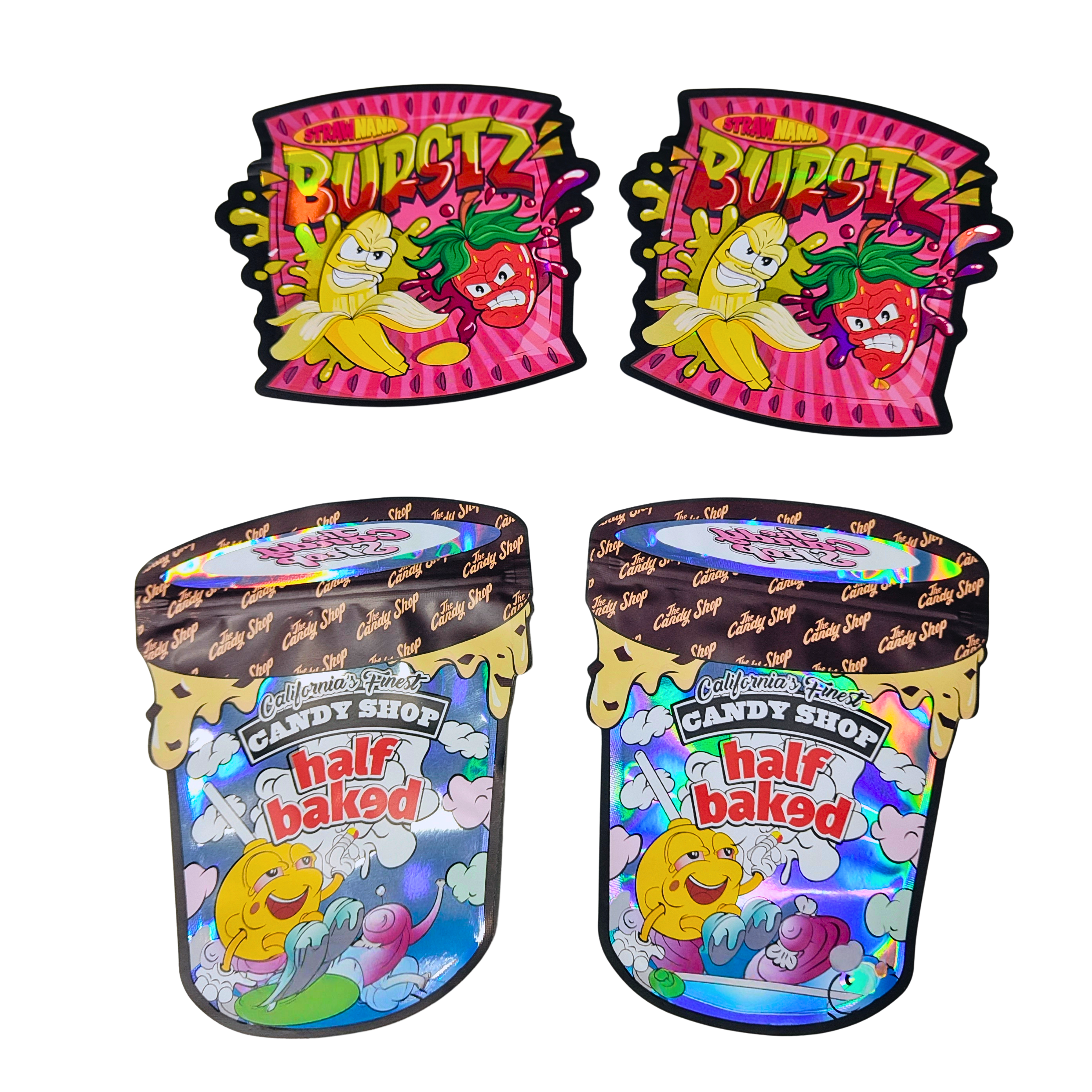 Custom Printed Smell Proof Child Resistant Mylar Bags for Snack and Food Packaging