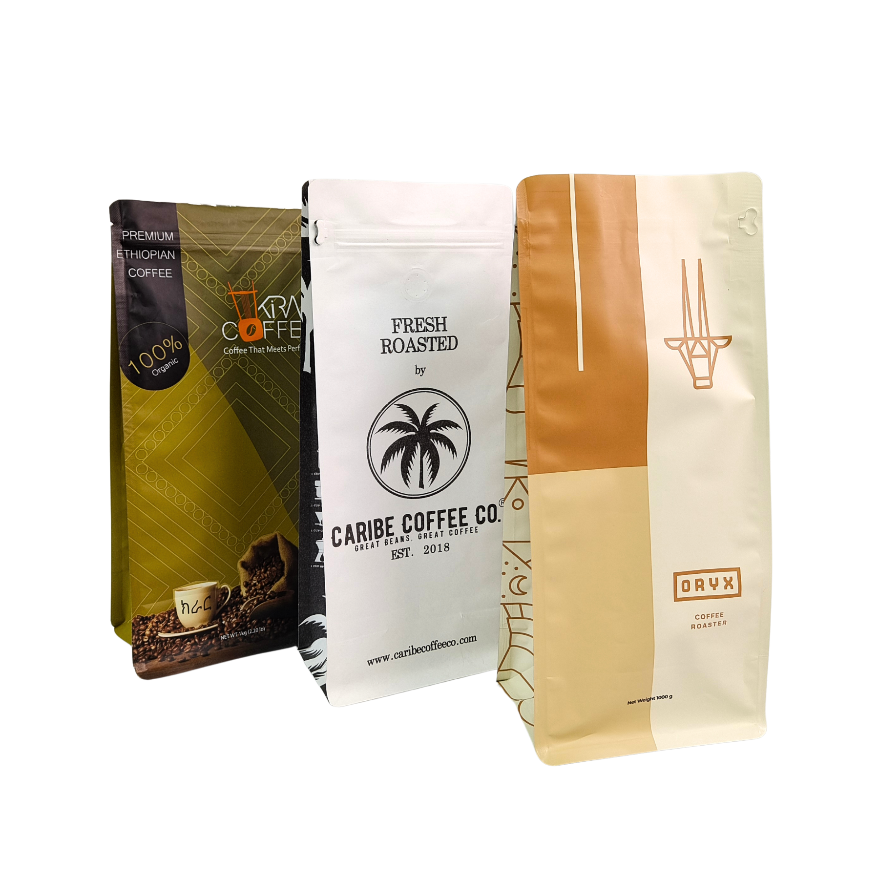 Food Grade Smell Proof Stand Up Pouch 120 Microns for Coffee and Snacks Packaging