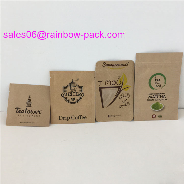 Smell Proof Mylar Customized Paper Bags Coffee Powder Sachet / Hair Cream Packaging