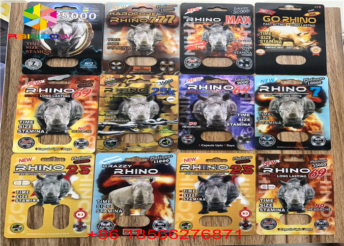 Male Enhancement Blister Card Packing Folding Paper Custom R7-5000 R7-3000