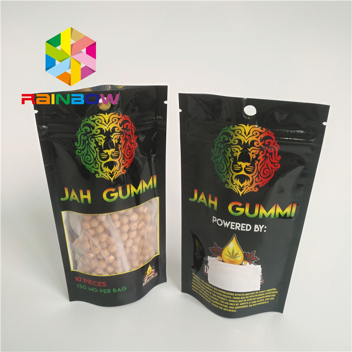 Printed Foil Laminated Mylar k Stand Up Pouches Mmj Weed Cannabis Packaging