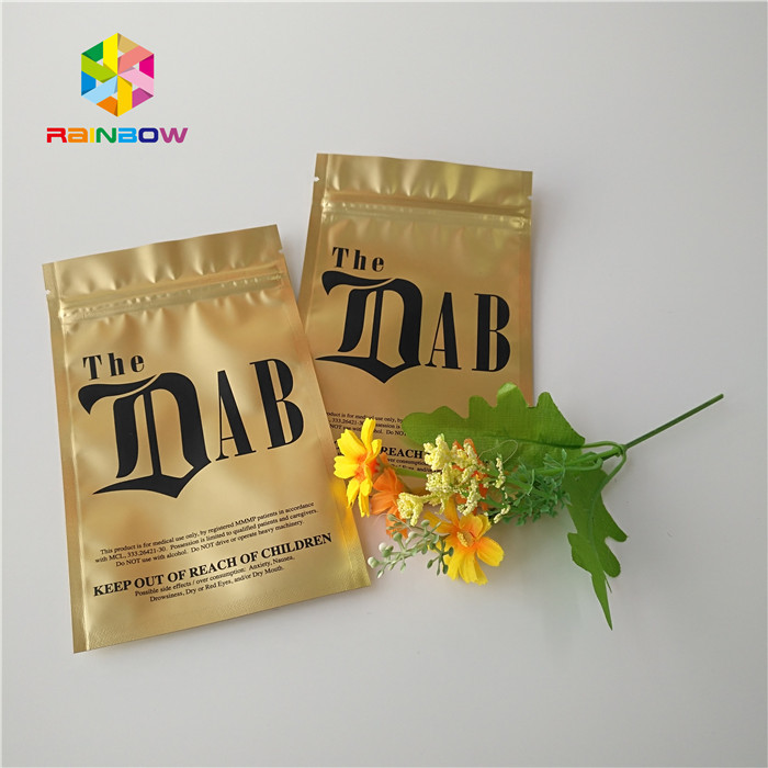 Gold Royal Kratom Bali Foil k Packing Bags , Stand Up Pouch Bags For Spices Powder