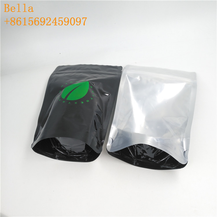 Holographic Plastic Tea Bags Packaging Coffee Eco Food Bag With One Side Clear