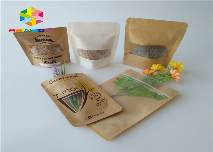 Small Aluminum Foil Zip Lock Paper Bag Packaging Pouch Doypack Matte Effect For Food