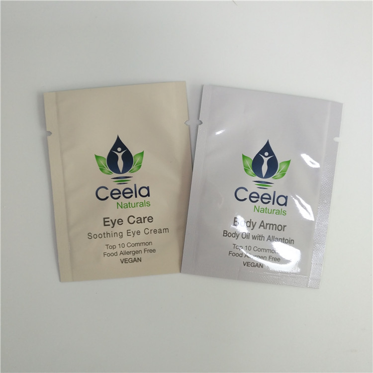 Small Cosmetic Packaging Bag Face Hair Mask Body Oil Packaging Biodegradable Cream Sachet
