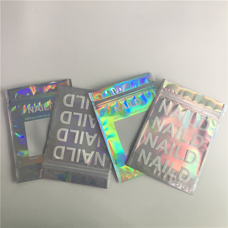 SGS/FDA Aluminium Foil Bag Makeup Reusable Mylar Packaging Three Side Sealed