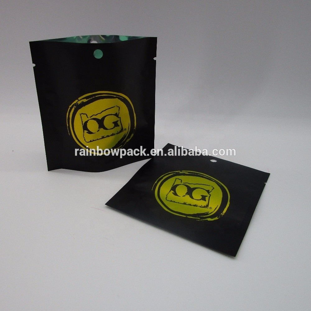 Customized Matte Herbal Incense Packaging Plastic Bag Digital Printed Mylar Zip Lock