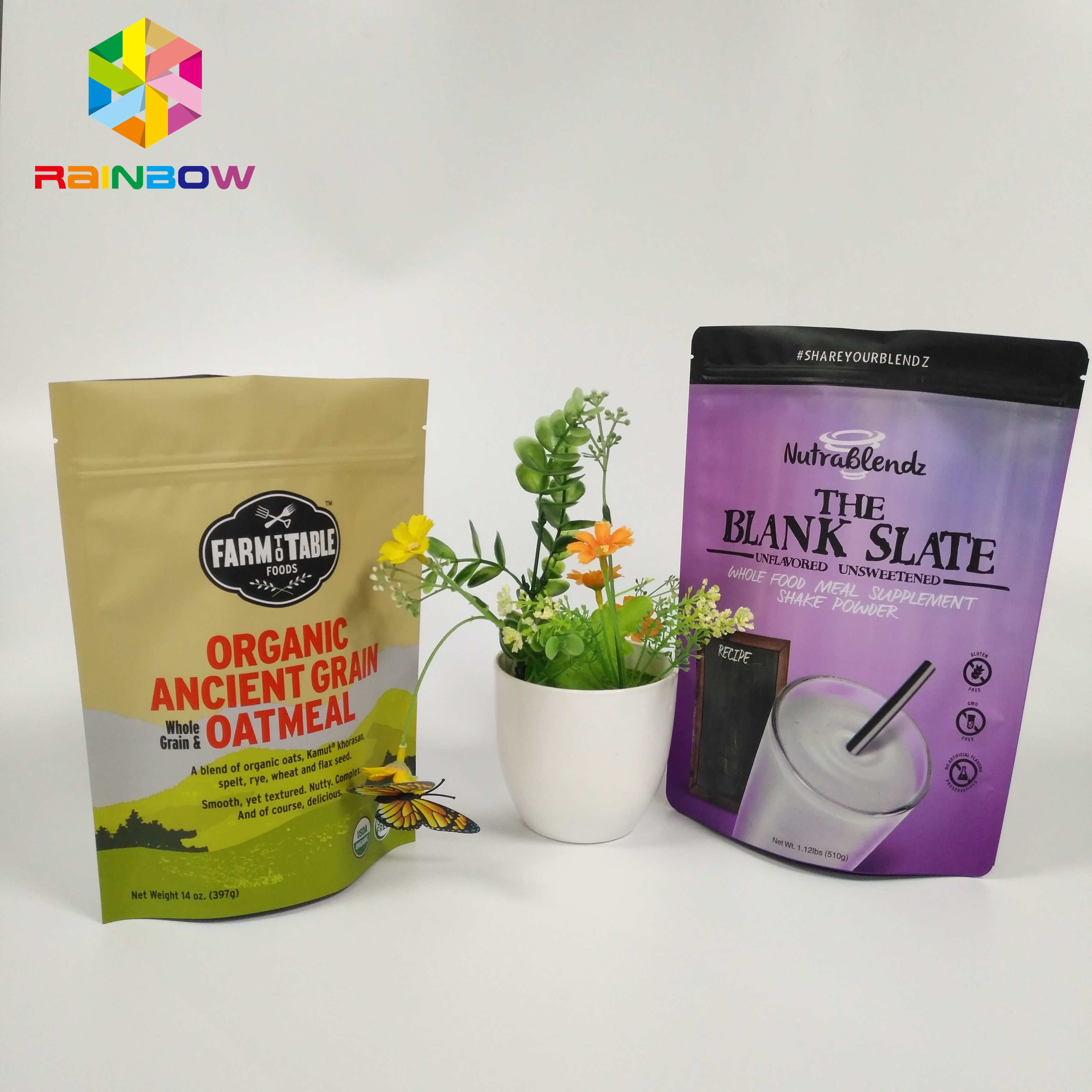 Resealable Snack Bag Packaging Aluminium Foil Stand Up Doypack Zip Lock Pouch