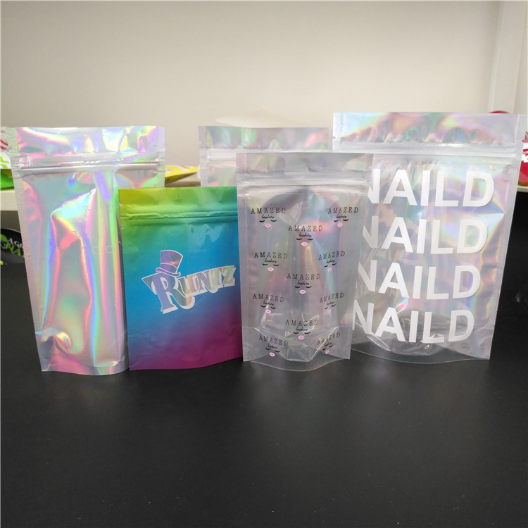 Printed Vape Cartridge Foil Pouch Packagi Salt Spice Glitter Shinny Iridescent Bag