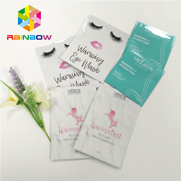 Custom Printed Plastic Pouches Packaging Three Side Heat Seal With Tear Notch