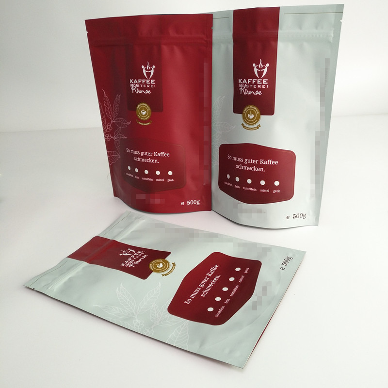 Matte Sealable Bags Packaging , Stand Up Pouch Bags 500 Grams For Coffee Packaging