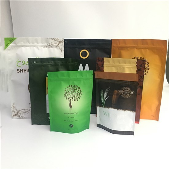 Mylar Customized Tea Bags Packaging Aluminum Foil Stand Up Gravure Printing
