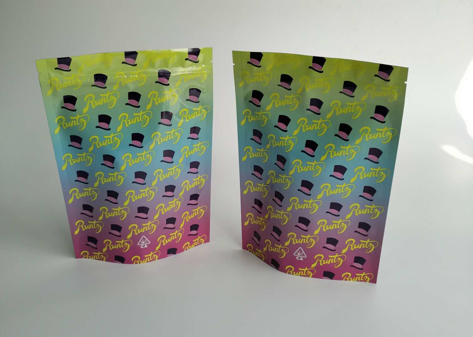 Zip Lock Design Custom Printed Stand Up Pouches Glossy Runtz Bag Smell Proof