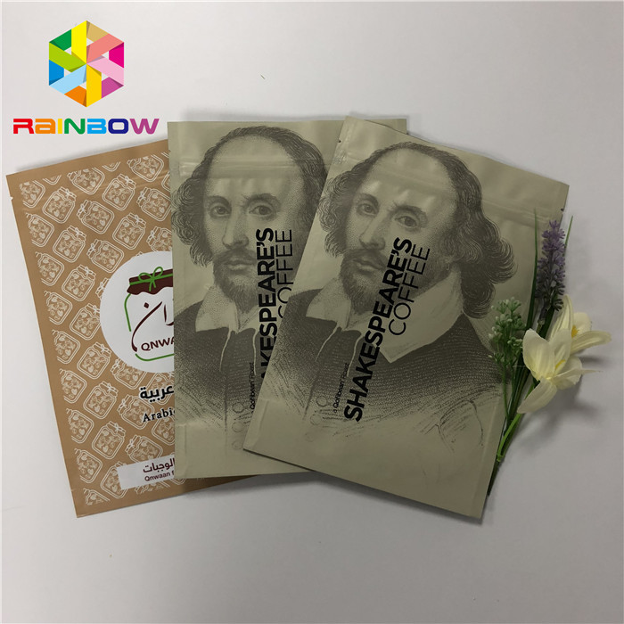 Doypack Resealable k Standing Up Pouches Coffee Packaging Bags 50-200 Microns