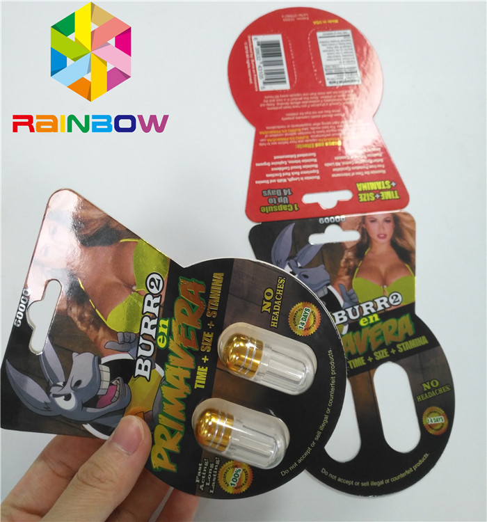 3d Lenticular Packaging Burro Brand Paper Card Box Single Double Hole Including Bottle