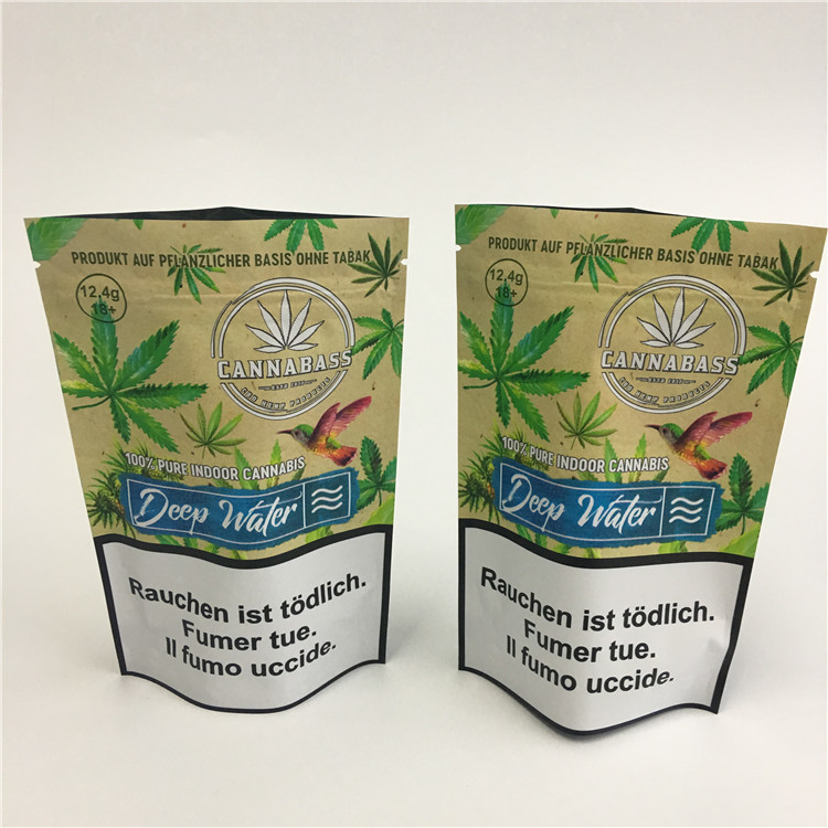 Food Grade Herbal Incense Packaging Stand Up Pouch Printed k Bag Customized