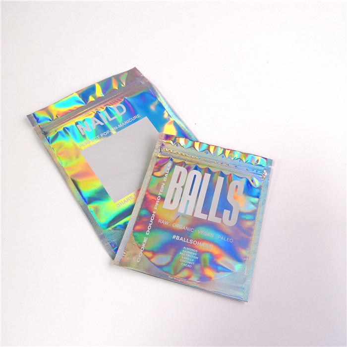Hologram Mylar k Cosmetic Packaging Bag PET / Hologram Film Material