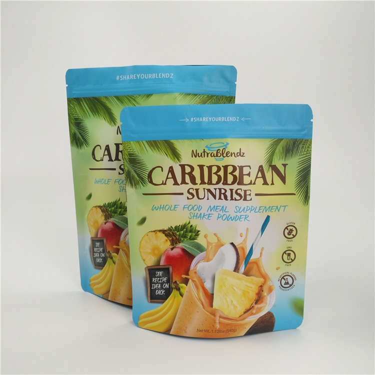 Gravure Printing Stand Up k Bags , Milk Powder Aluminium Foil Pouch With Zipper