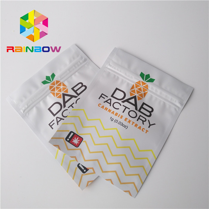Aluminum Foil Plastic Pouches Packaging Moisture Proof For CBD Oil Gummies Weeds