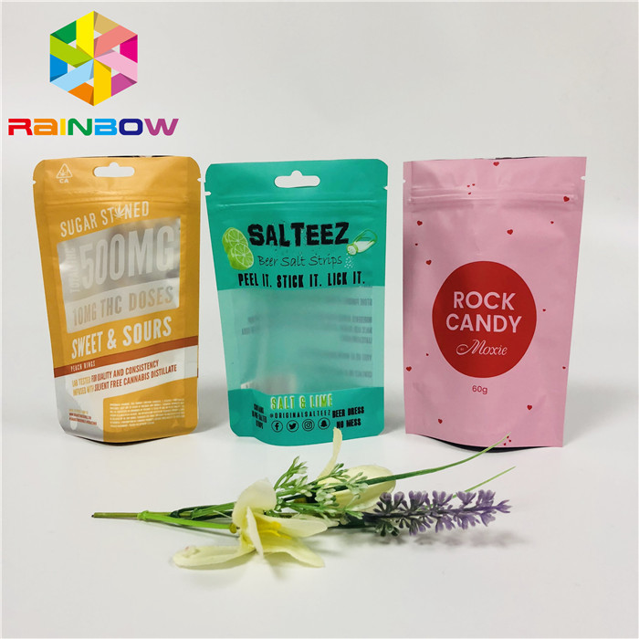 Food Grade Plastic Pouches Packaging Laminated Stand Up Zipper Pouch Customized Logo