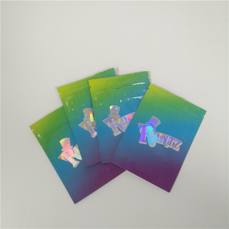 3.5 Grams Stand Up Mylar k Aluminum Foil Stand Up Pouch Rotogravure Printing