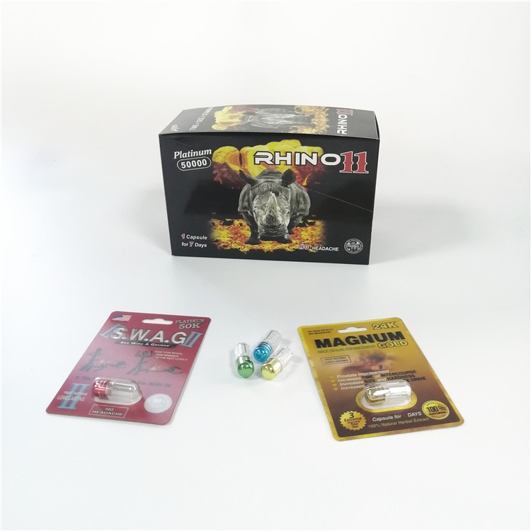 Medical Usage Blister Card Packaging Rhino 11 Magnum 24k 3D Card Inventory Blister Pack