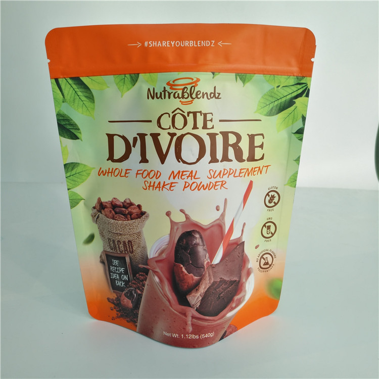 Heat Seal Plastic Pouches Packaging Roasted Coffee Bean Powder Bags With k